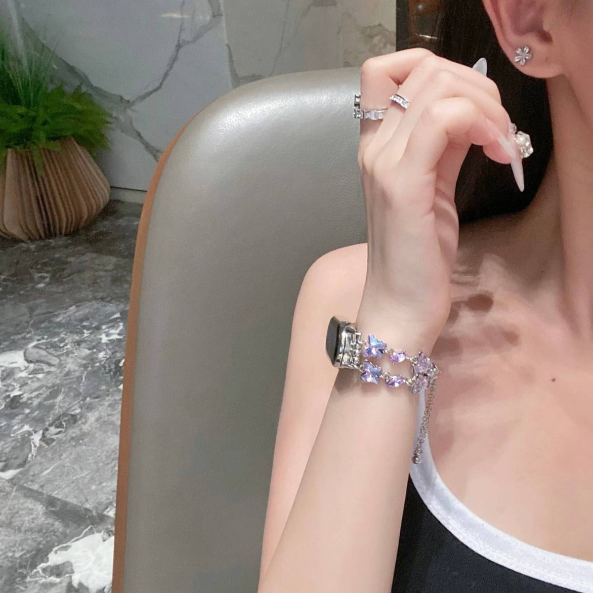 Enchanted Butterfly Gemstone Apple Watch Band