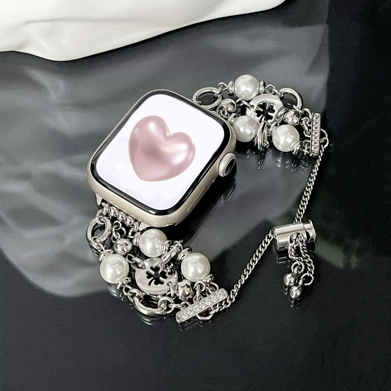 Gemstone - Chain Clover Apple Watch Strap
